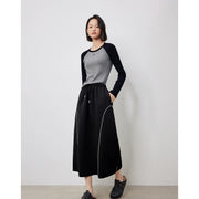 mid-length a-line umbrella skirt, view 2 - MRSLM