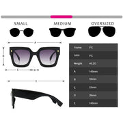 retro square frame cat eye sunglasses, view 13 - MRSLM
