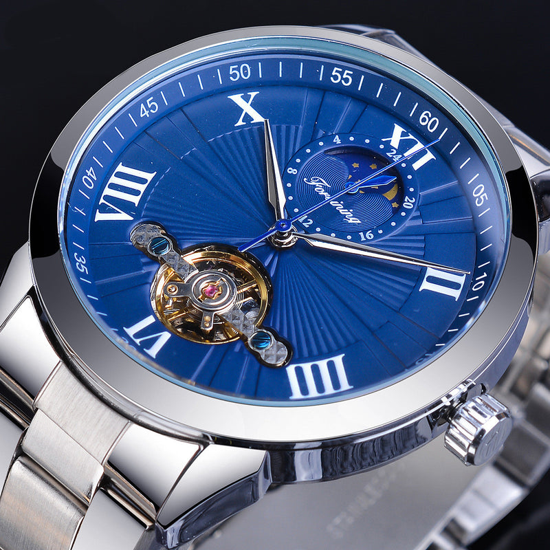 men's automatic moon phase watch, view 4 - MRSLM
