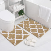 Ultra soft shaggy bath mat set, view 5 - MRSLM