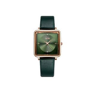women's square dial leather strap watch, view 8 - MRSLM
