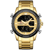 men's steel band multifunction quartz watch, view 3 - MRSLM