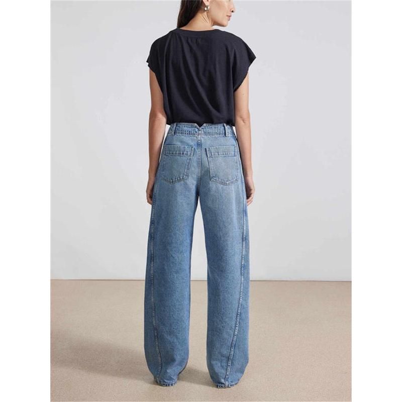 vintage high waist blue jeans, view 5 - MRSLM