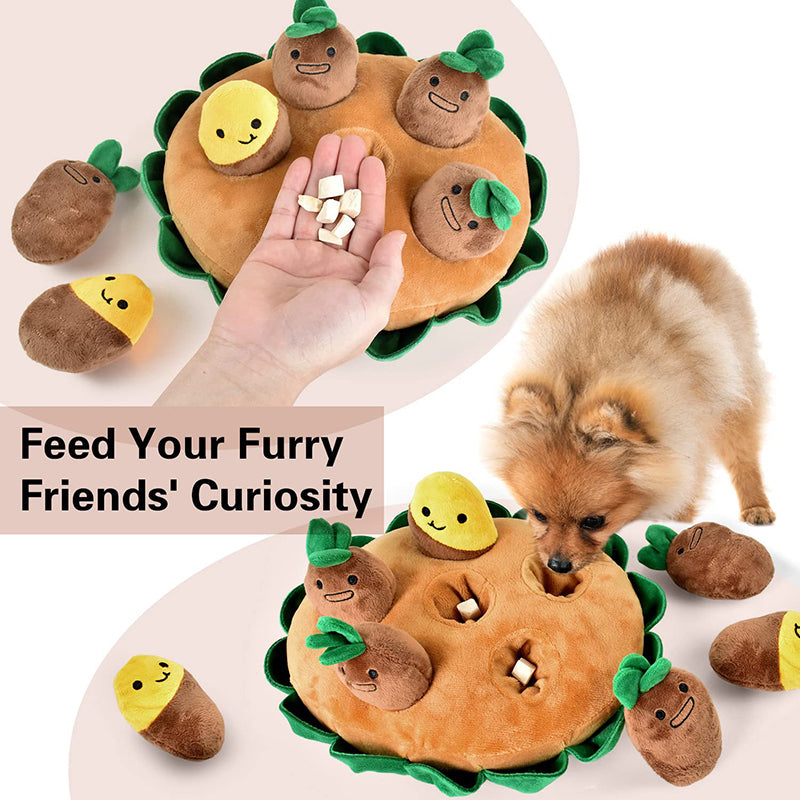 interactive plush dog puzzle toy, view 3 - MRSLM