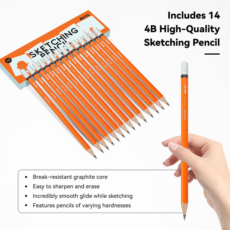 14-pack sketching pencil set, view 8 - MRSLM