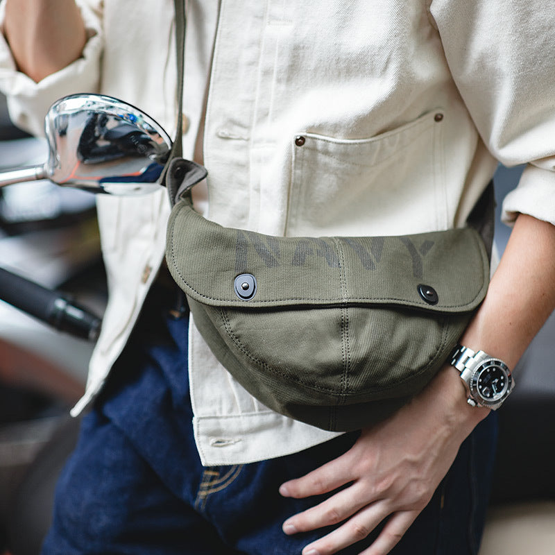Army green canvas crossbody bag - MRSLM
