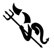 3D little devil horns car sticker - MRSLM
