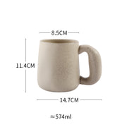 handcrafted stoneware retro coffee mug, view 4 - MRSLM