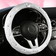 suede steering wheel cover, view 3 - MRSLM