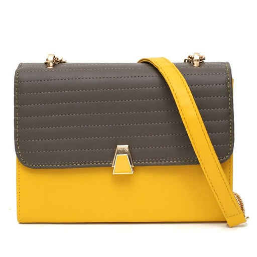 color block quilted shoulder bag, view 4 - MRSLM