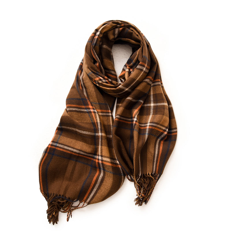 Winter plaid scarf for women, view 2 - MRSLM