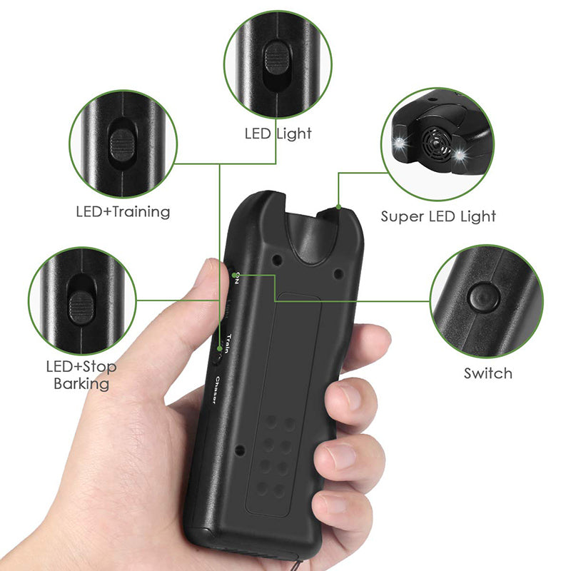 ultrasonic dog repeller and anti-bark device, view 4 - MRSLM