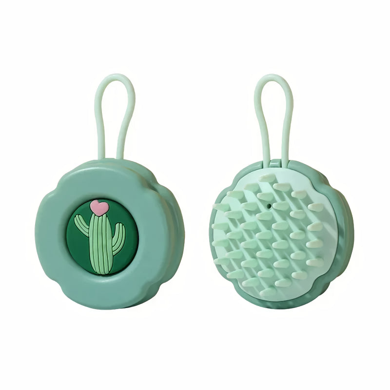 flower pattern silicone shampoo brush, view 5 - MRSLM