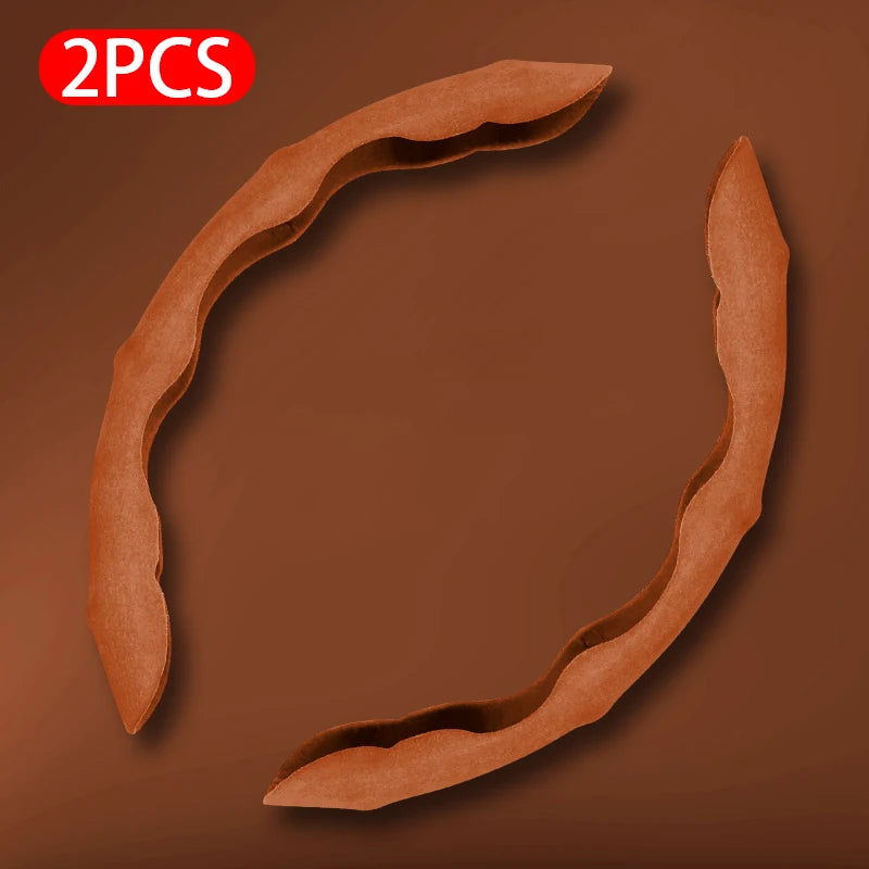 textured suede steering wheel cover, view 5 - MRSLM