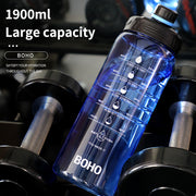 2 liter water bottle with straw, view 5 - MRSLM