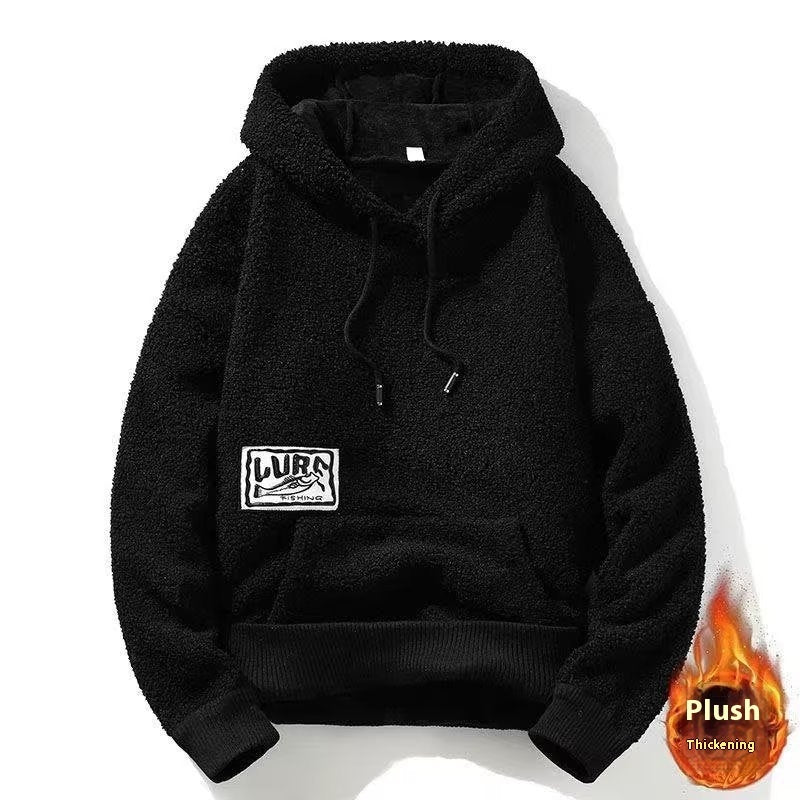 Men's thick fleece pullover hoodie, view 6 - MRSLM