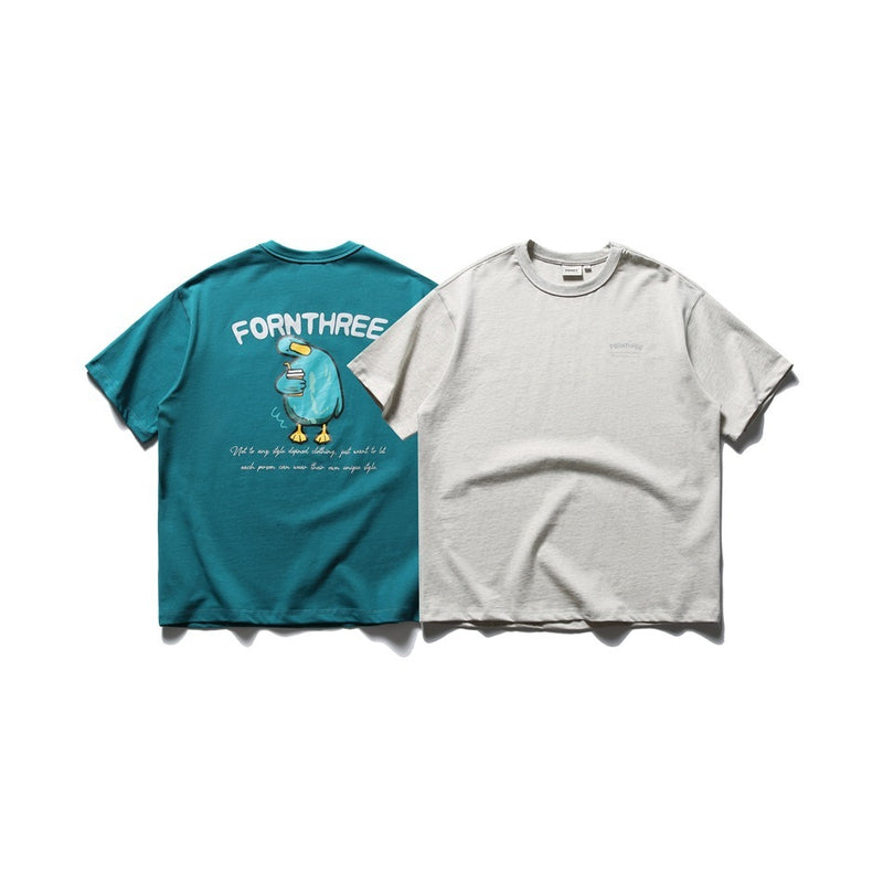 retro loose cotton T-shirt, view 5 - MRSLM