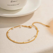 shell bead snake chain anklet - MRSLM
