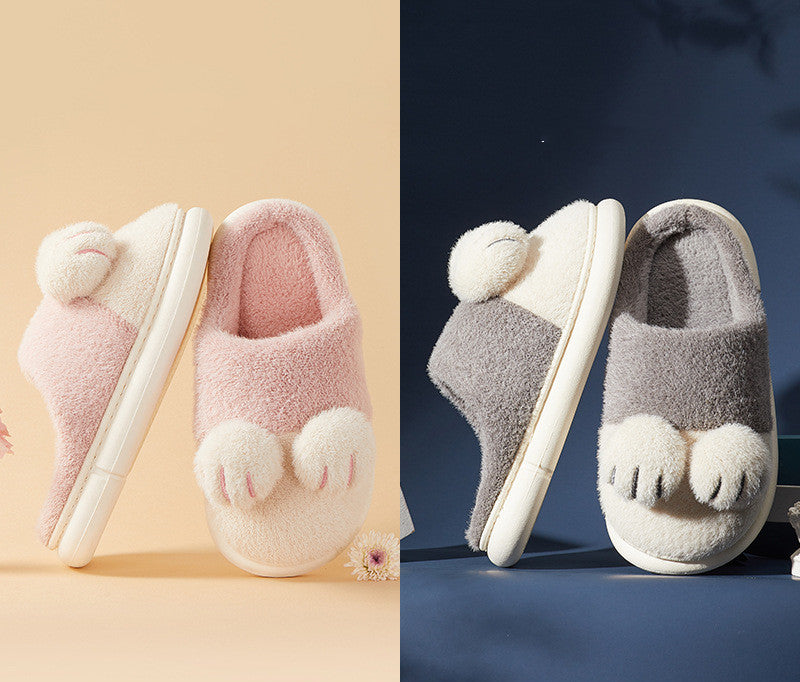 cat's claw cotton slippers, view 3 - MRSLM