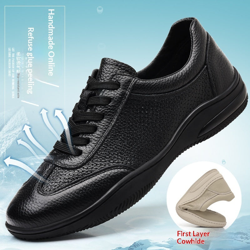 Men's genuine leather casual shoes, view 11 - MRSLM