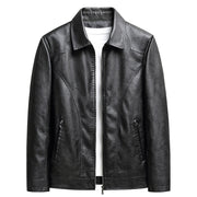 Men's thin faux leather jacket, view 3 - MRSLM