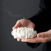 chrysanthemum ceramic incense burner, view 10 - MRSLM