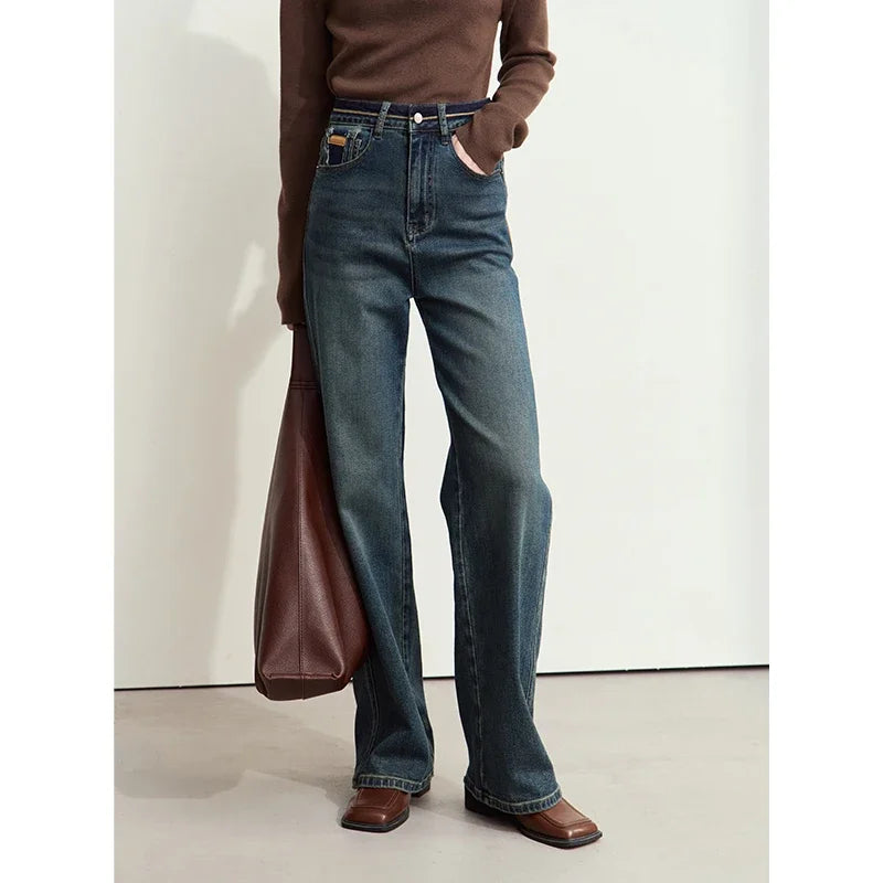 retro wide-leg denim pants, view 2 - MRSLM