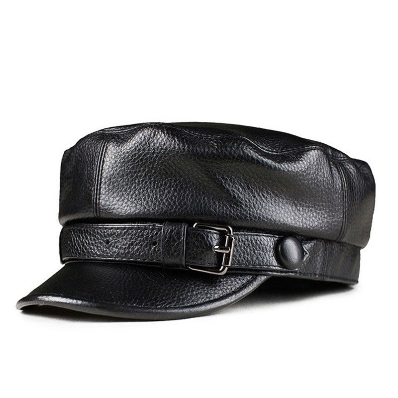 retro cowhide beret, view 4 - MRSLM