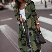 camouflage print mid-length trench coat - MRSLM