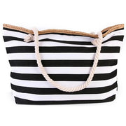 Striped beach tote bag, view 3 - MRSLM