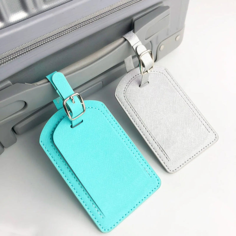 PU leather luggage tag, view 10 - MRSLM
