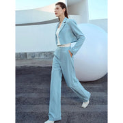 minimalist straight-leg pants for women, view 3 - MRSLM