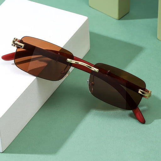retro wooden frame sunglasses - MRSLM