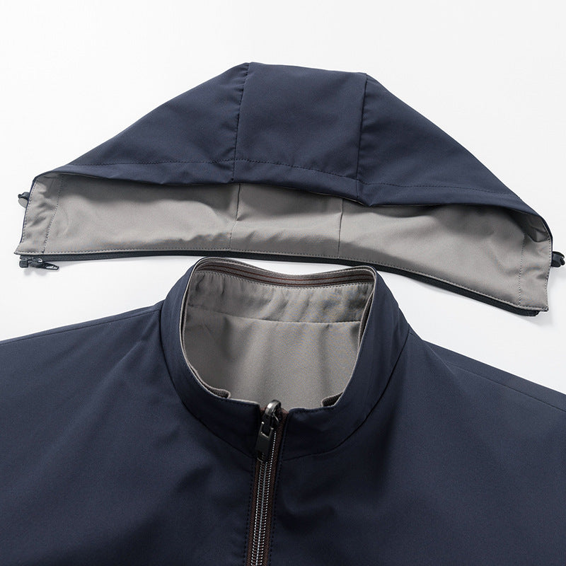 Men's hooded zipper coat, view 2 - MRSLM