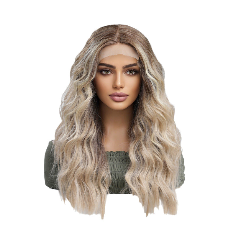 long straight gradient gold wig, view 2 - MRSLM