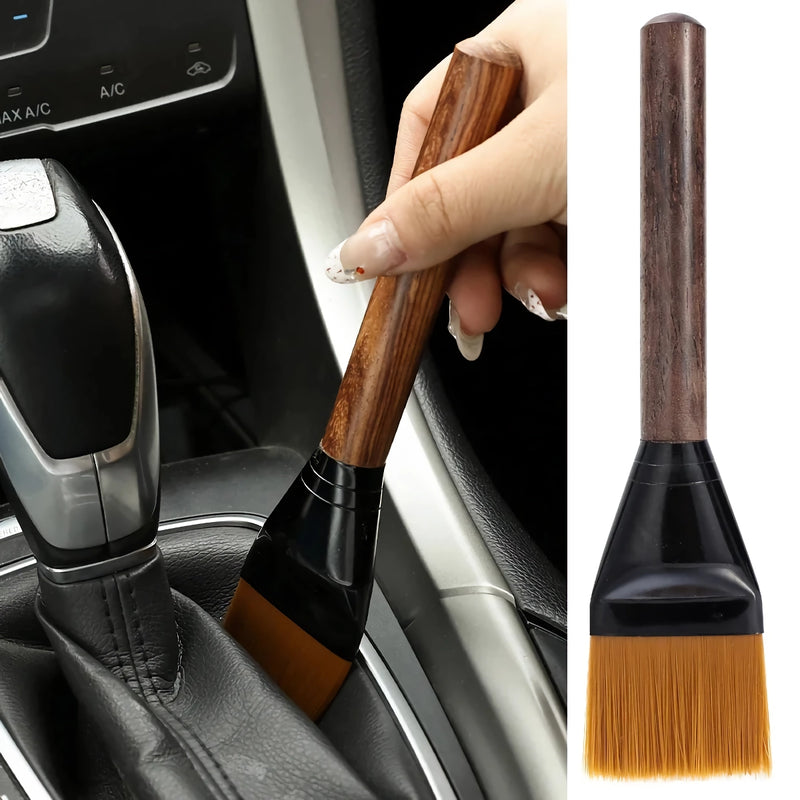Black sandalwood car interior cleaning brush, view 4 - MRSLM