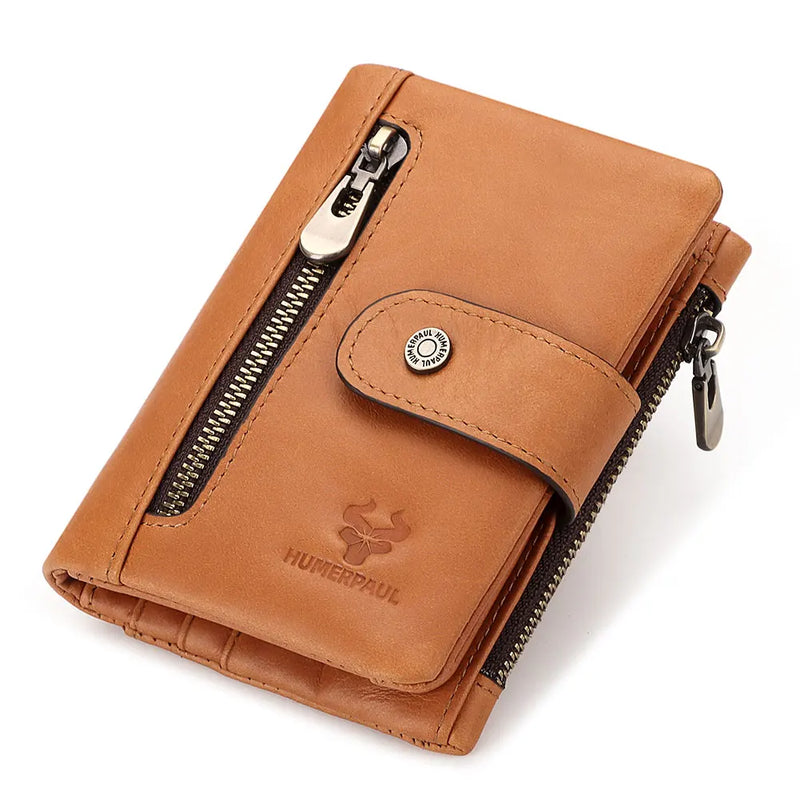 genuine leather slim wallet, view 3 - MRSLM