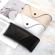 solid color lightweight leather glasses case, view 5 - MRSLM