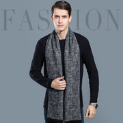 plaid men's cashmere scarf, view 10 - MRSLM