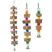 natural wood bird swing with bell - MRSLM