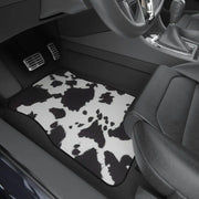 cow print car floor mats, view 4 - MRSLM