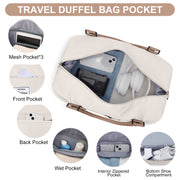 women's weekender bag with shoe compartment, view 5 - MRSLM