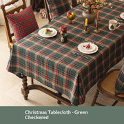 Christmas plaid tablecloth, view 6 - MRSLM