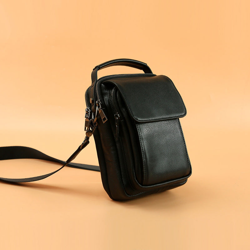 retro cowhide messenger bag - MRSLM