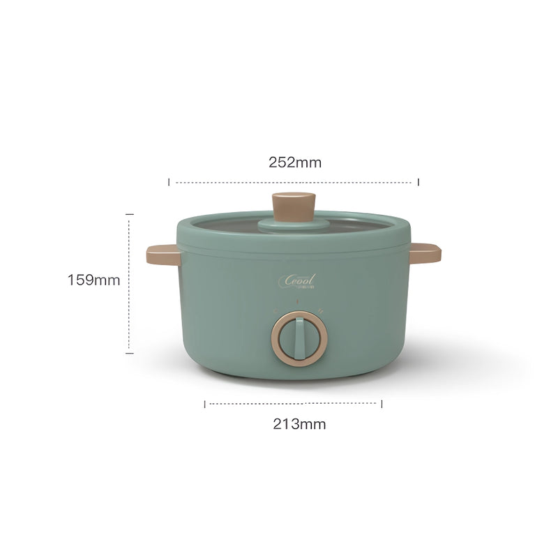 mini electric cooking pot with food steamer, view 8 - MRSLM