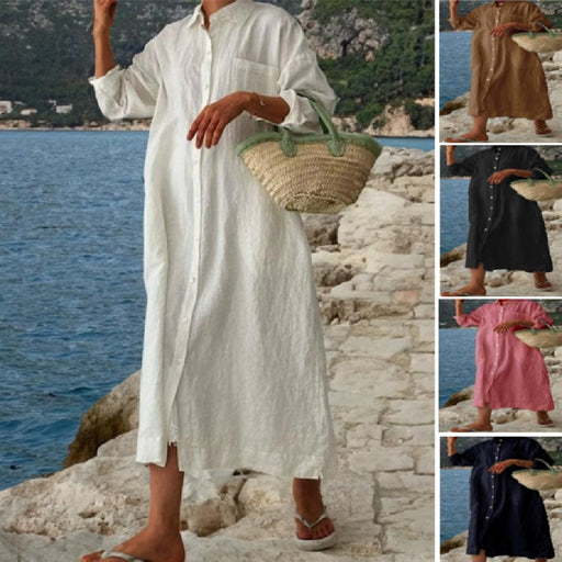 loose long sleeve shirt dress - MRSLM