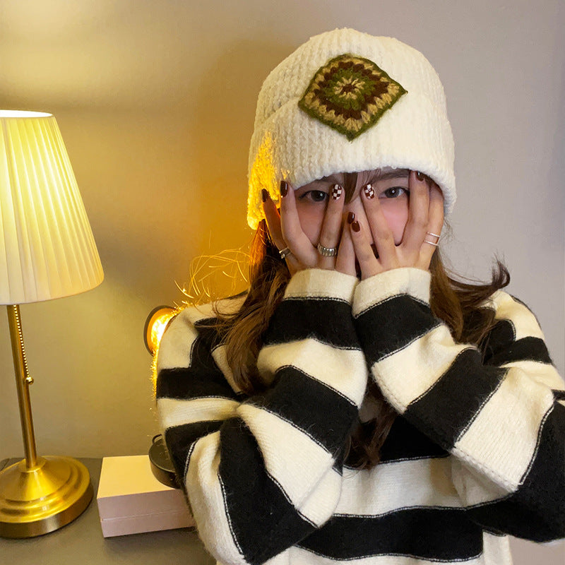 retro knitted pot hat for women, view 9 - MRSLM