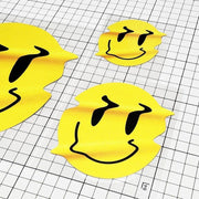 reflective twisted smiley decal, view 7 - MRSLM