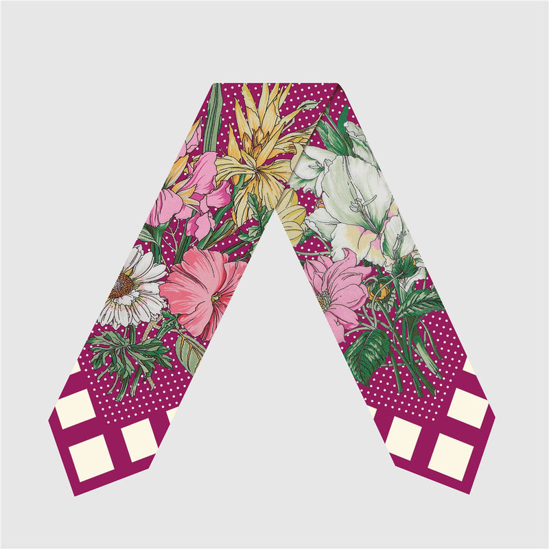 women's silk skinny scarf, view 7 - MRSLM