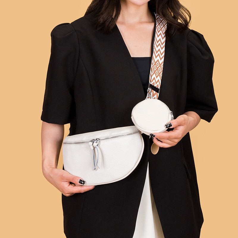 Women's genuine leather crossbody belt bag, view 7 - MRSLM